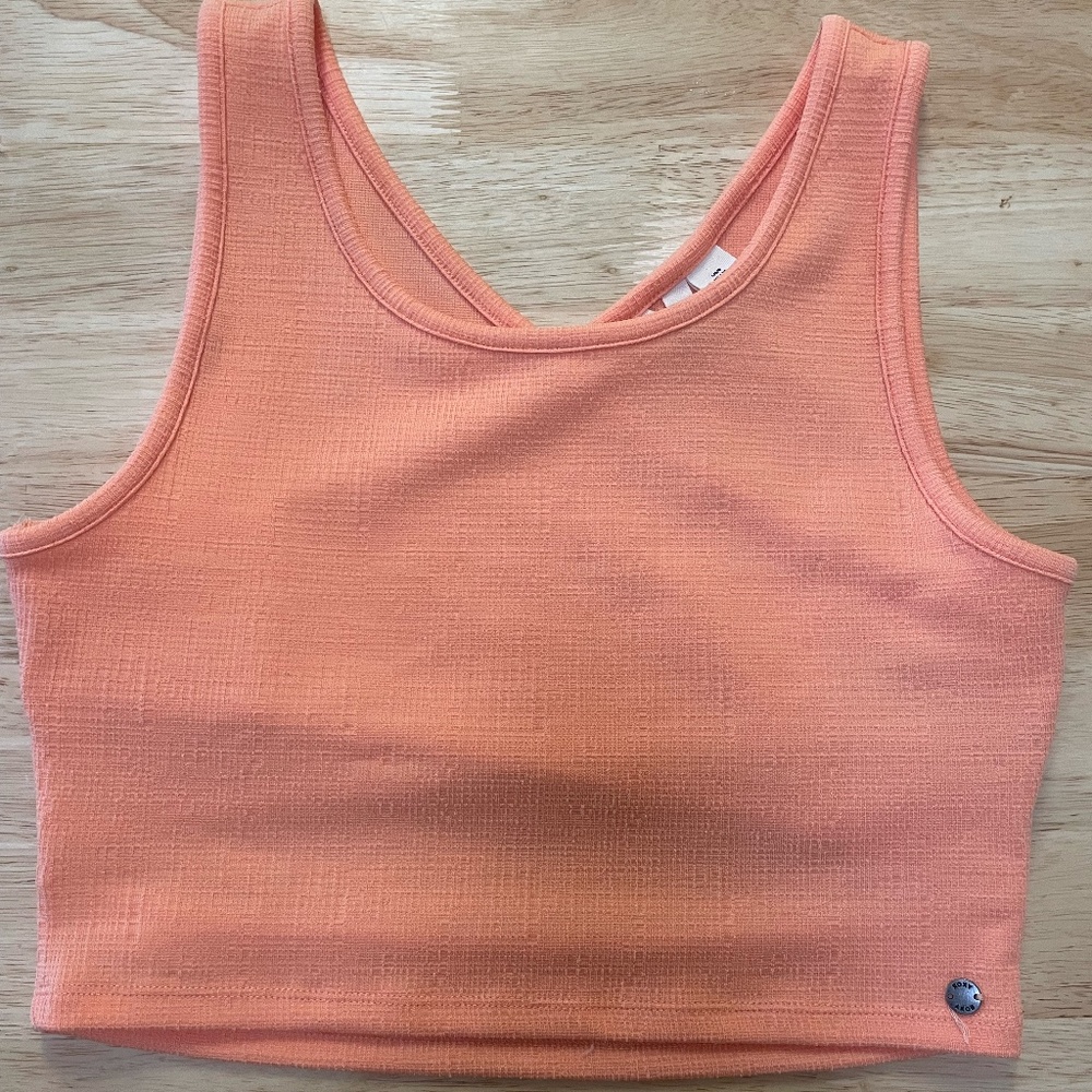 New Without Tags, Roxy Peach Good Keepsake Cropped Tank Top, L